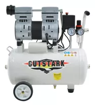 Compresor De Aire Eléctrico Portátil Gutstark Mkz-compr25ltbla Monofásico 25l 1hp 127v 60hz Blanco