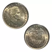 Colombia 10 Centavos 1934 B Unc