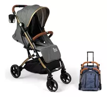 Coche Paseador Tipo Maleta Lujo De Bebe + Obsequio Gris