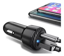 Cargador Auto Turbo 38w + Cable Para iPhone 11 12 13 14 15 