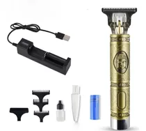 Maquininha De Cortar Cabelo Profissional Dourada Faz Pezinho Cor Buda 110v/240v