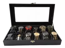 Organizador Relojes Estuche Reloj Relojero Lujo 12 Puestos