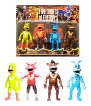 Kit 4 Bonecos Animatronics Five Nights At Freddy's Five 