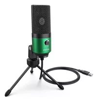 Micrófono Fifine K669b Condensador Cardioide Color Verde