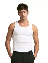 Camiseta Tres Ases Musculosa Pack X3 Blanca Hombre Art 72