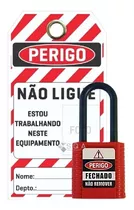 Kit Cadeado Bloqueio Etiqueta Id  Não Opere Tagout Nr10 Nr12