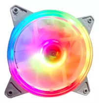 Cooler Fan Gamer Fc1330 Branco Rgb Bordas Led Hayom 120mm 