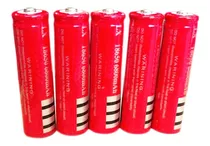 Pack 5 Baterias Recargables Modelo 18650 Para Linterna Led