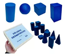 Brinquedo Pedagógico Sólidos Geométricos 11 Peças Educativos