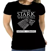 Camiseta Feminina  Baby Look Game Of Thrones House Stark