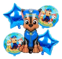 Set Globos Metálicos Temática Paw Patrol Fiesta