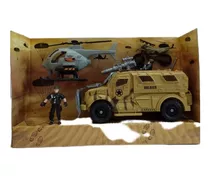 Boneco Militar Tipo Comandos Ação Gijoe Helicóptero Blindado