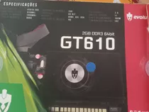 Placa De Vídeo Gt 610 2 Gbmenoria  Ram Ddr3 