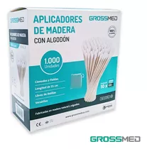 Aplicadores De Madera Con Algodón - Caja X 1.000 Unds