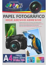 Papel Fotográfico A4 Adesivo 130g Off Paper 50 Folhas Cor Branco