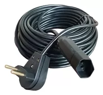 Extensão Elétrica 10 Metros 20a Cabo Pp 2x1,0 Reforçada Cor Preto 127v/220v