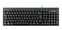 Teclado Multilaser Padrão Usb Slim Laser Preto Multilaser