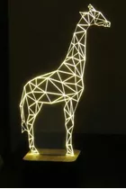 Vetor Luminária Led Girafa Acrílico Corte Laser Cnc Mdf