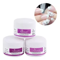 03 Pó Acrílico Acrigel Porcelana Ezflow 30g Unhas Construção