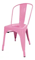 Silla De Comedor Desillas Tolix, Estructura Color Rosa, 1 Unidad