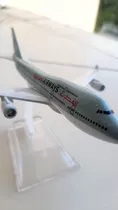 Qatar B747 Miniatura Avião Aerocomercial Em Metal 