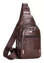 Pechera Mochila Morral Hombre Cuero Sintético