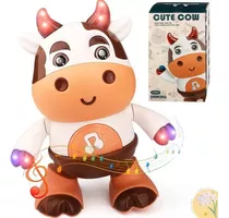 Brinquedo De Vaca Bebê Com Música E Luzes Led Presente