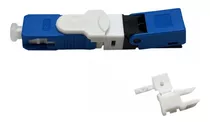 Kit 50 Conector Sc Fibra Óptica Ftth Upc Azul