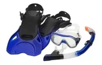 Aletas L 29-32 Nacional Visor Y Snorkel Kit Natacion Buceo