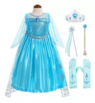 Disfraz Elsa Frozen Disfraces Tutu Para Niña Vestido Con Corona Y Cetro Peluca Guante Festa Cosplay Halloween Navidad Año Nuevo Día Del Niño