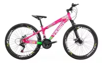 Bicicleta Viking Aro 26 Câmbio Shimano 21v Vmaxx Rosa Verde