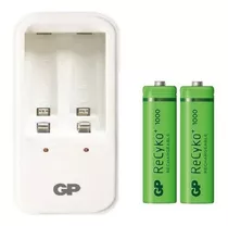 Pilas Baterias Aa Recargable + Cargador  Gp