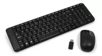 Kit Teclado E Mouse Logitech Wireless Combo Mk220 Preto 