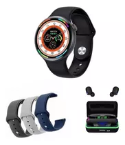 Smartwatch W28 Pro Redondo Preto  + 3 Pulseiras Fone Oferta 