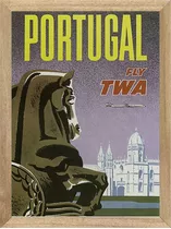  Aviones  Portugal Por Twa  , Cuadro, Poster, Publicidad     P651