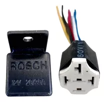 Rele 5 Patas Rosch 12v 20/30amp + Conector Relay Porcelana 