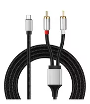 Cable Usb C A 2 Rca Stereo Audio Celulares Tablets Puresonic