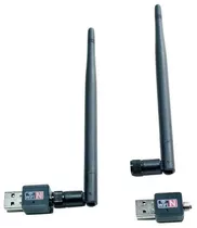 Kit 2 Adaptador Usb Wireless 1200mbps Antena Sem Fio Pc Not 