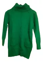 Sweater Verde Nuevo Largo Talla M Polera 