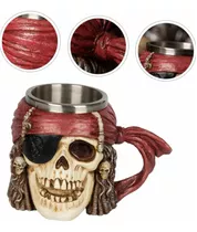 Caneca 3d Caveira Capitão Jack Sparrow Piratas Do Caribe