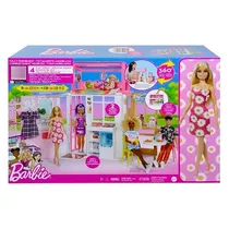 Barbie Play Set Casa + Muñeca + Accesorios