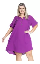 Vestido Plus Size Jeans Verão G1 G2 G3 G4 Roupas Plus Size