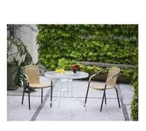 Sillas Rattan X2 + Mesa Sillas Jardin Exterior Balcon Juego