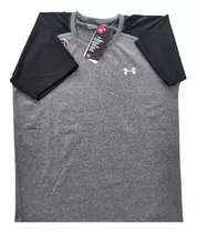 Remera Under Deportiva De Hombre Gris Training/running