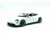 Miniatura Carro Porsche Taycan - Branco - 1:24 - Burago