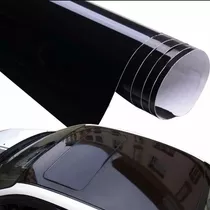 Vinilo Adhesivo Negro Espejo Ploteo Auto Negro Brillo X 0.50