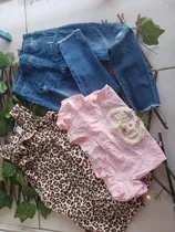 Ropa Lote Niña 5 A 8 Años Vestido Jean Blusa Leggins 