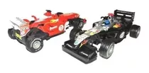  Kit 2 Carrinho Formula 1  Com Controle Remoto F1 Deluxe Car