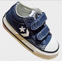 Zapatillas Converse One Star Azules Niños Velcro Us 4  Eur20