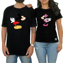 Kit 2 Camiseta Casal Namorados Estampa Mickey E Minnie